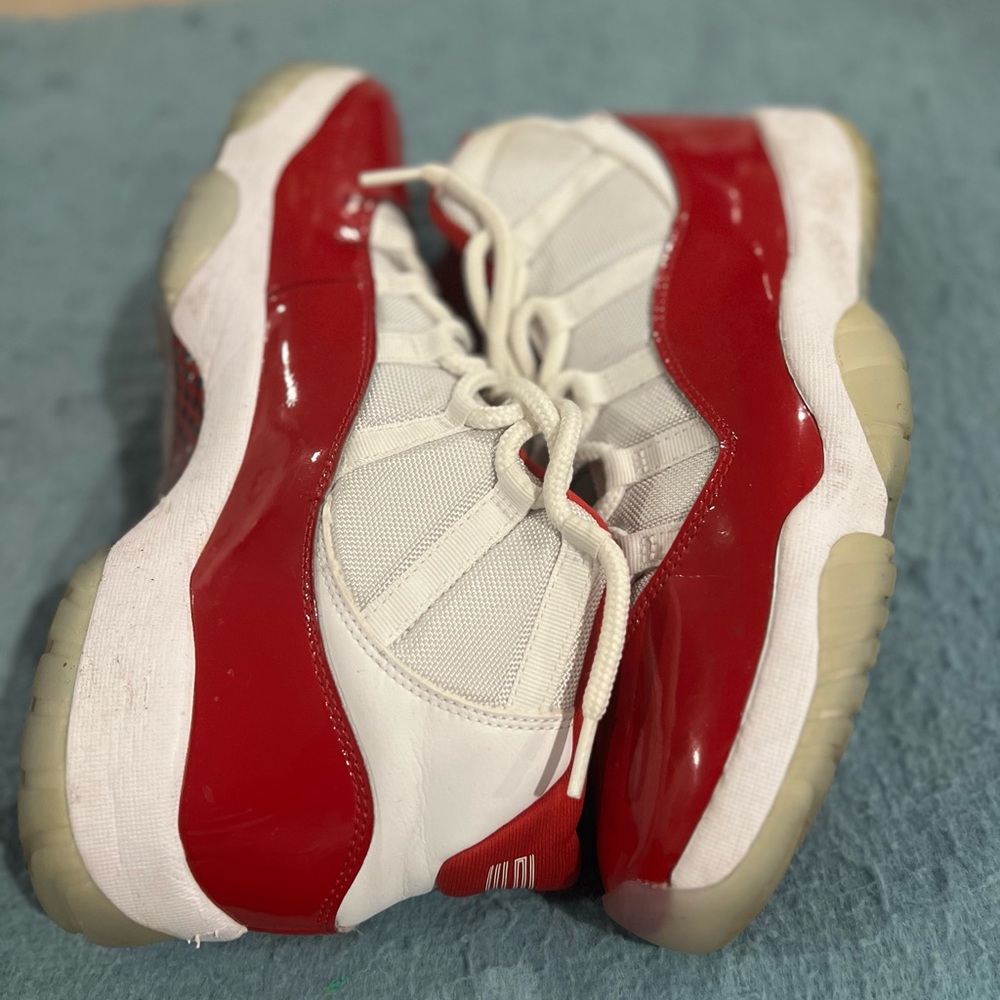 Jordan Red and White Sneakers